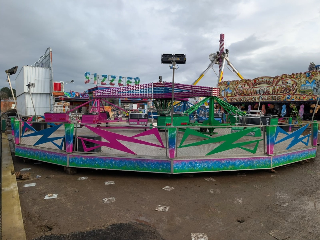 Sizzler Ride at a Freestyle Amusements fairground event