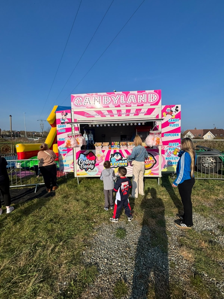 Cotton Candy and Candy Floss Stall at a Freestyle Amusements fairground event