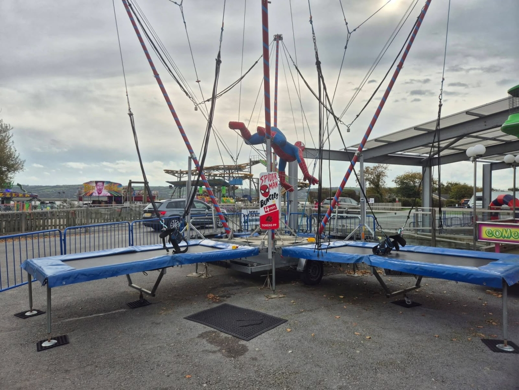 Bungee Trampolines at a Freestyle Amusements fairground event